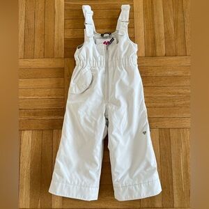 Obermeyer Girls White Snow Bib Ski Overalls Pants